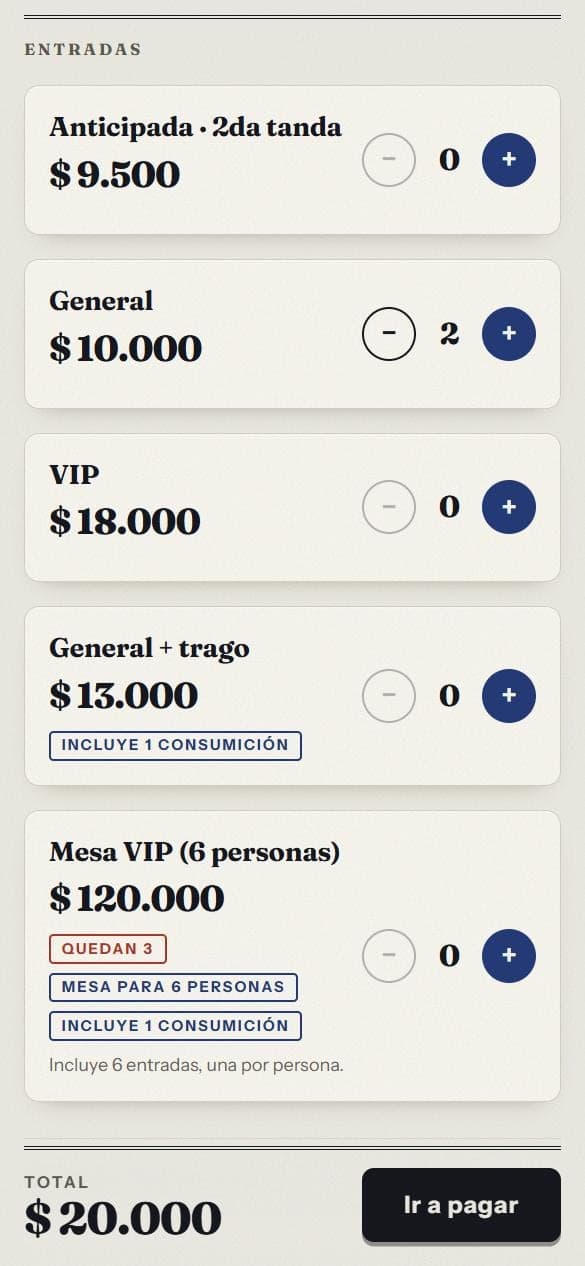La compra de entradas en el celular
